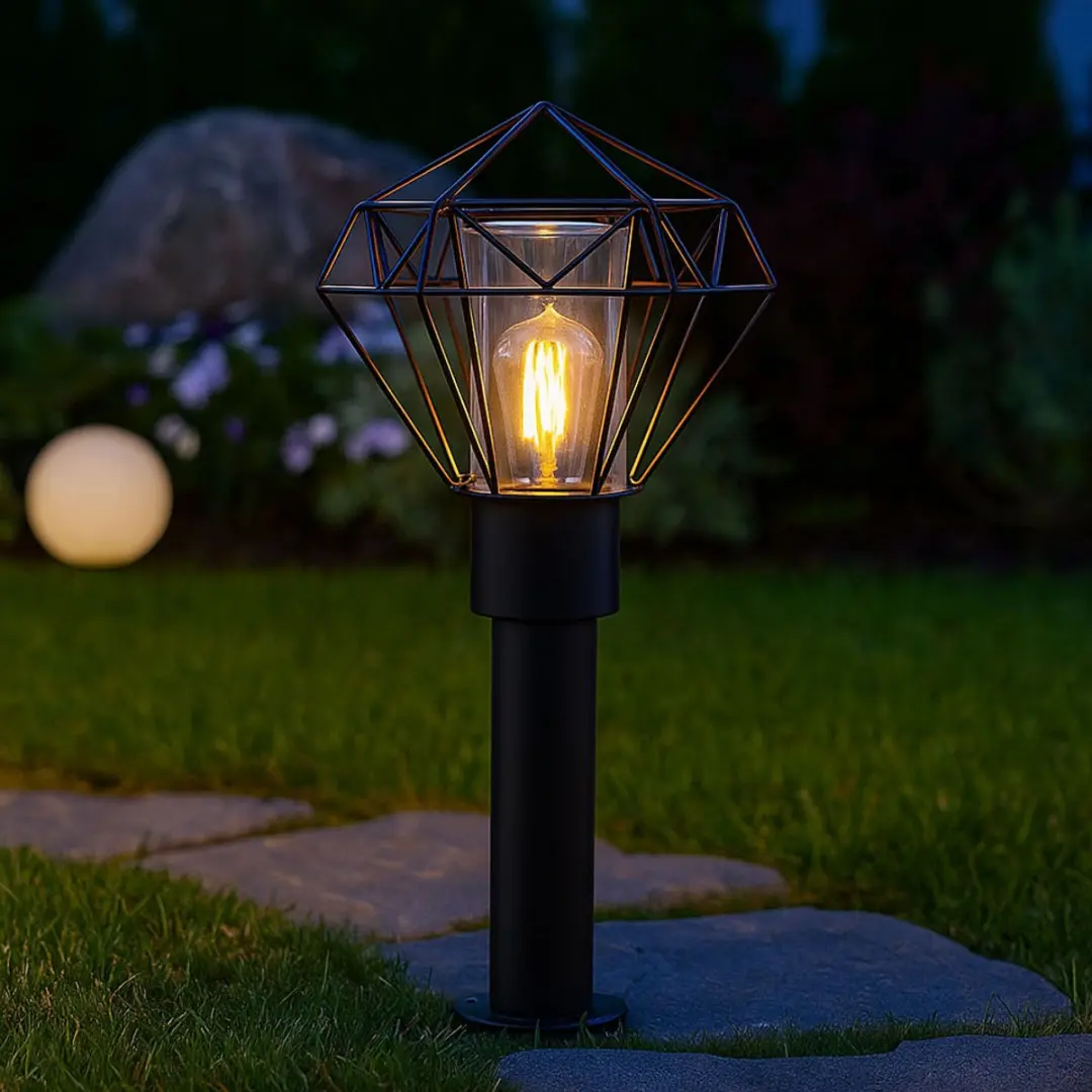 Globo Buitenlamp Vloerlamp Terraslamp - 22,5cm - Zwart - IP44 - afbeelding 6 van 6