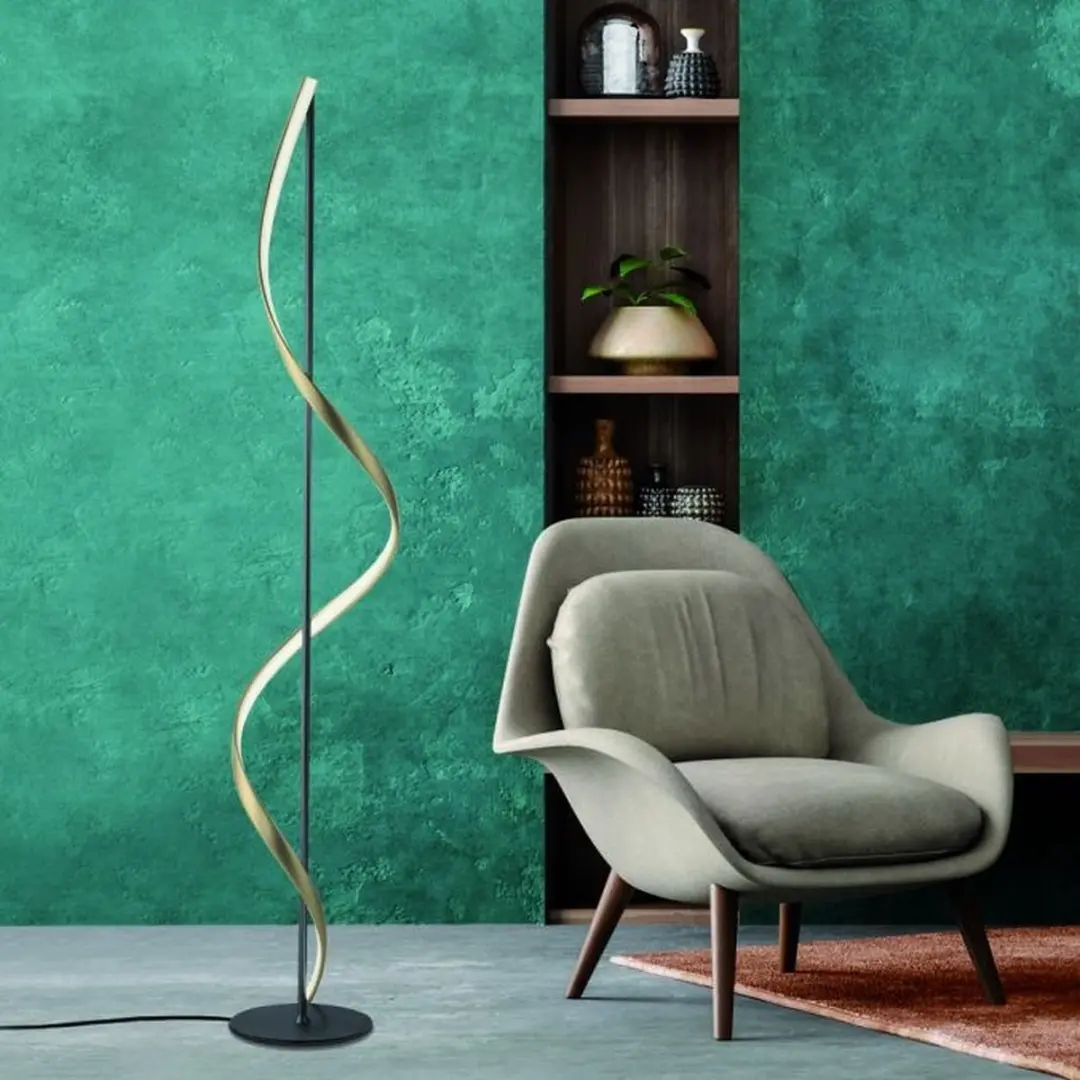 Paul Neuhaus Q-Swing Vloerlamp 24W - Antraciet & Goud
