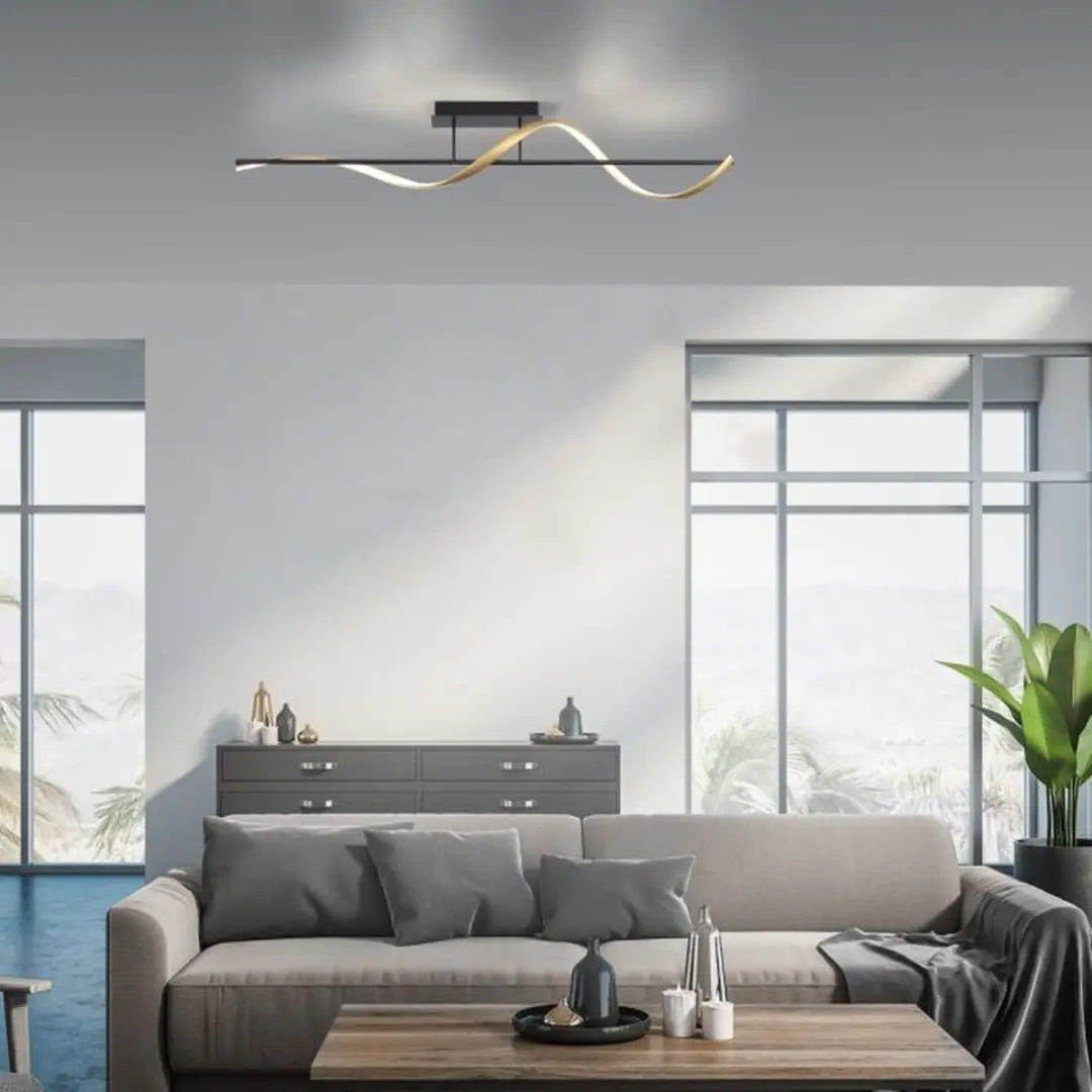 Paul Neuhaus Q-Swing Smart Plafondlamp 24W - Antraciet & Goud