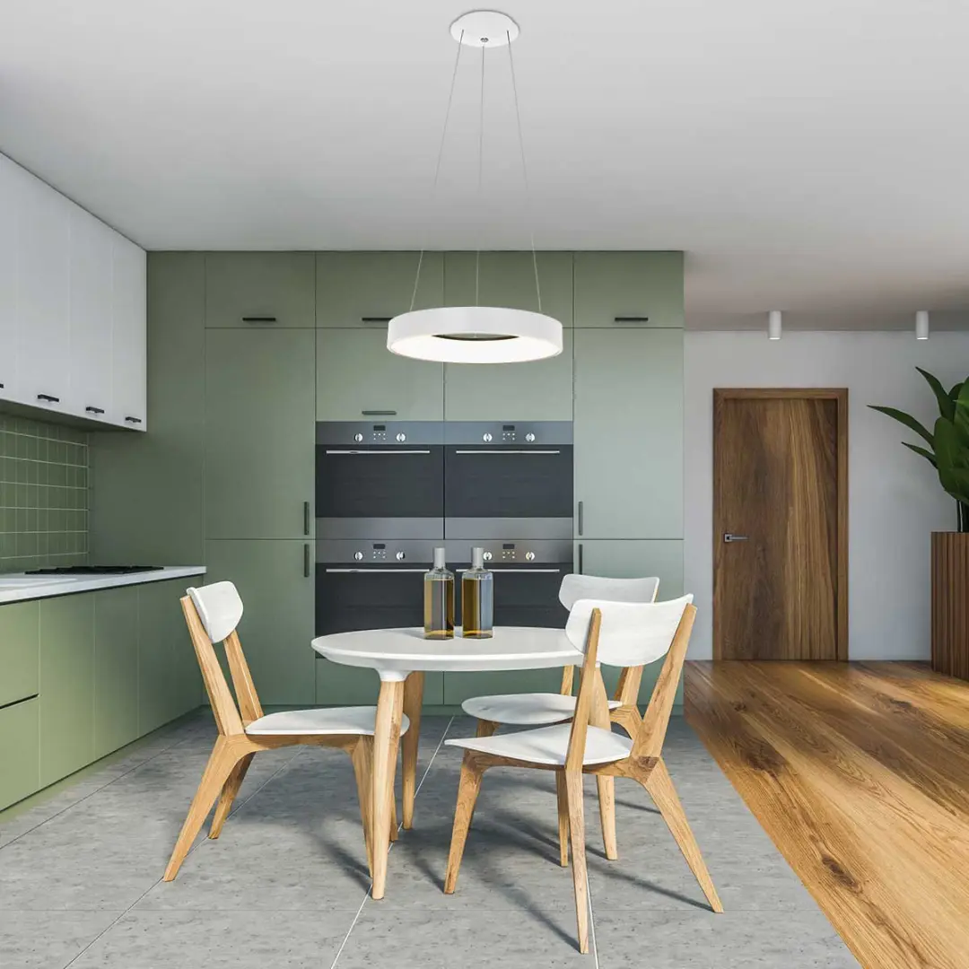 Steinhauer Hanglamp Ringlede 2695W - Wit - Ø48cm - afbeelding 6 van 6