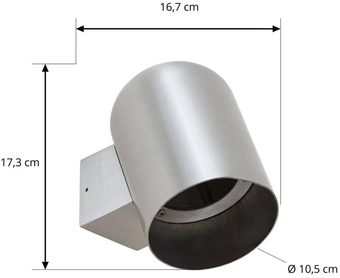 Lindby Wandlamp Buiten 1 Lichtpunt GU10 - Aluminium