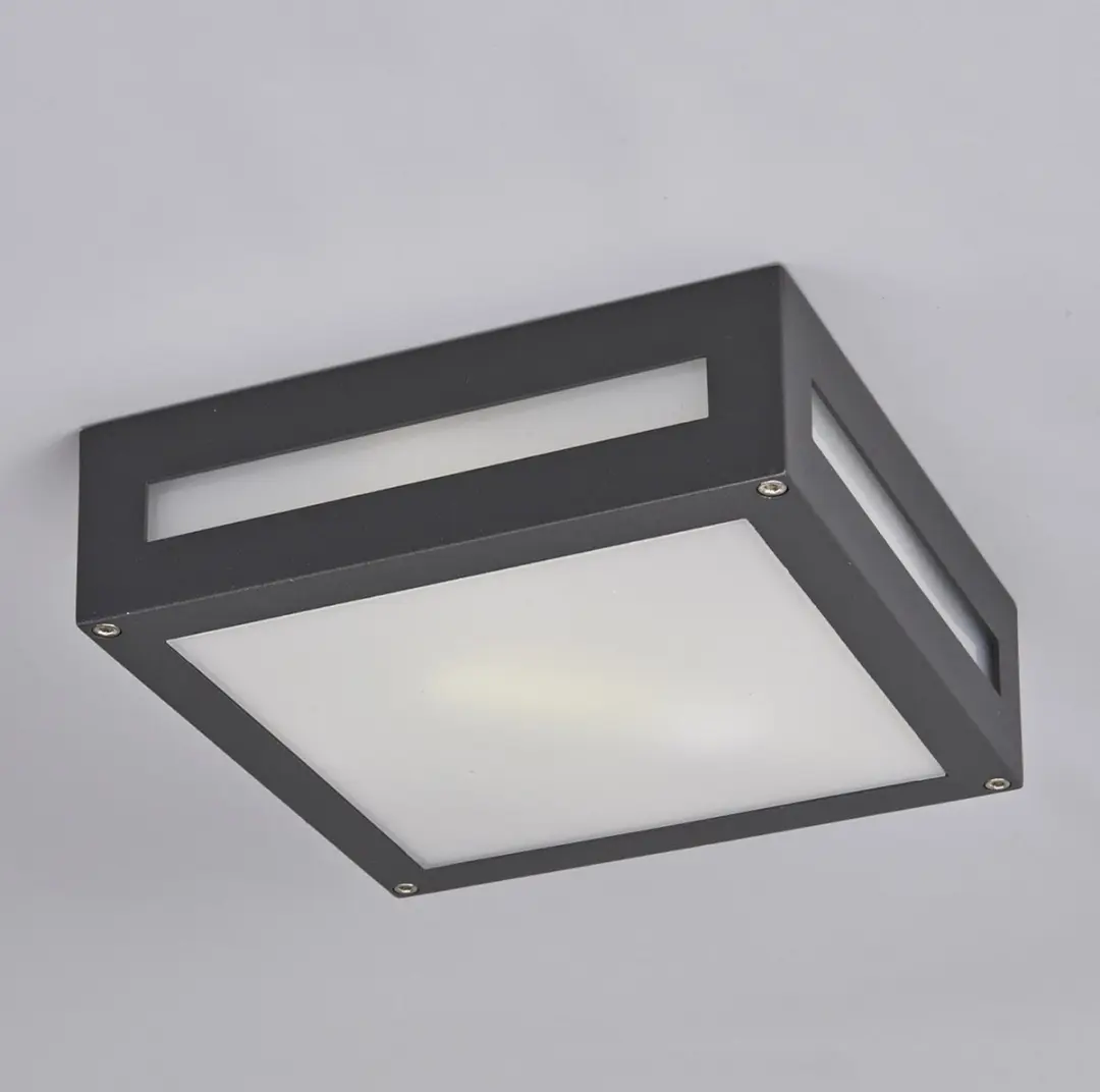 Lucande Plafondlamp Grafietgrijs/Wit - 1 Lichtpunt - E27