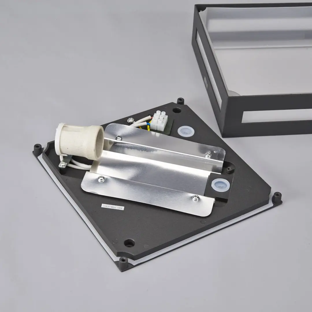 Lucande Plafondlamp Grafietgrijs/Wit - 1 Lichtpunt - E27