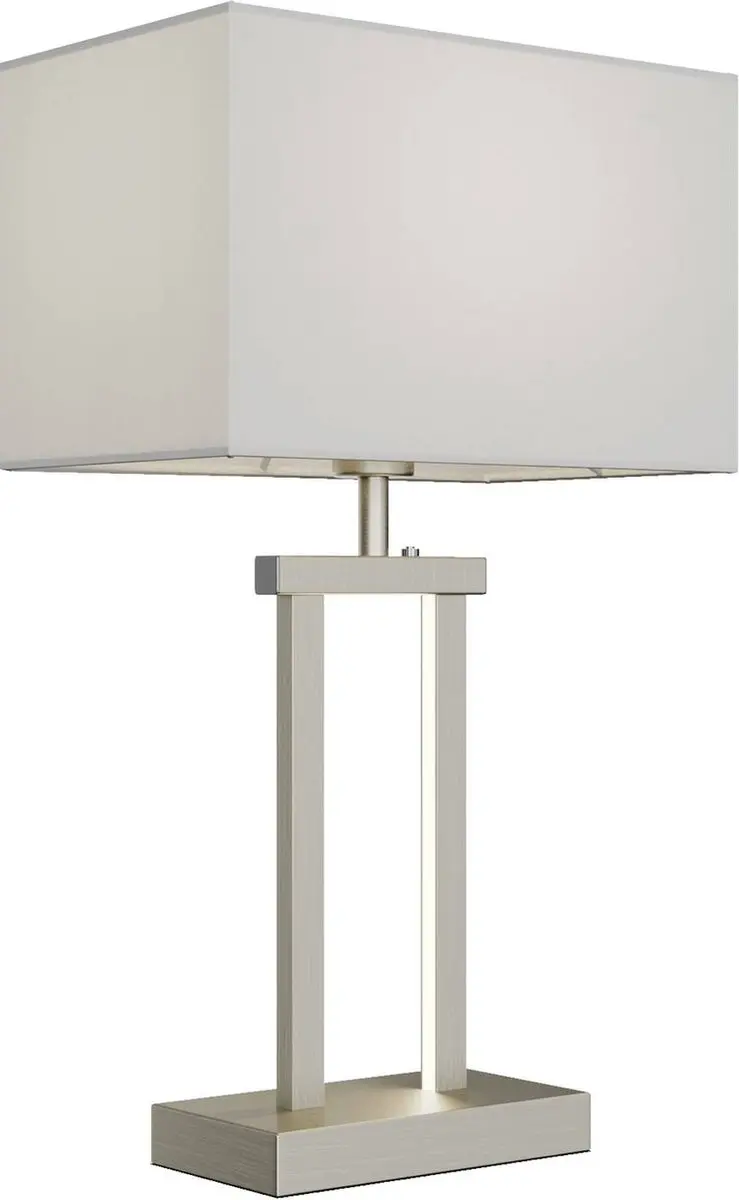 Lindby Tafellamp - 1 Lichtpunt - 60W - Wit/Nikkel