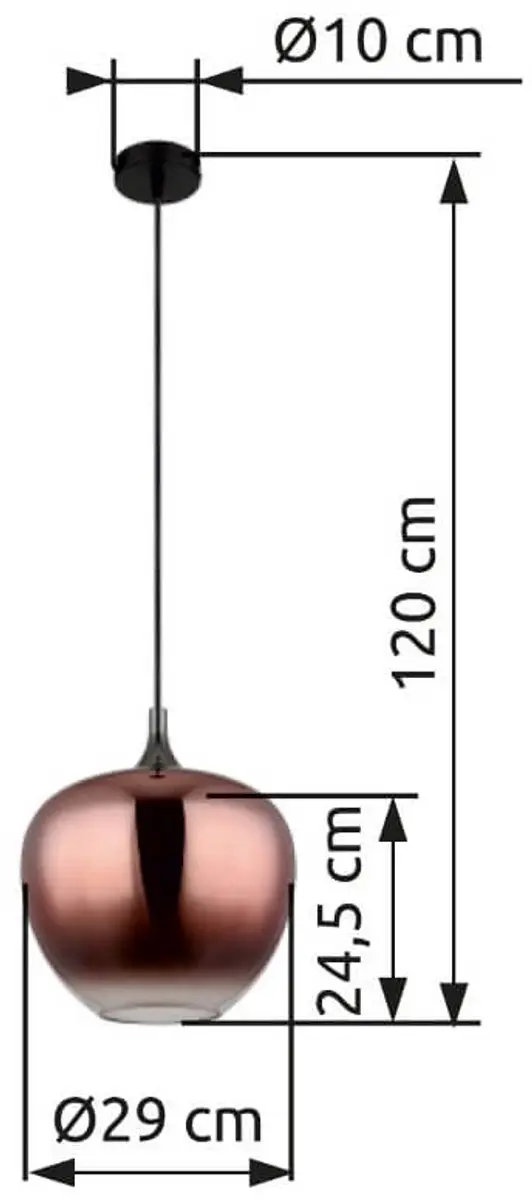 Globo Maxy Hanglamp - Rood - Ø29cm - E27