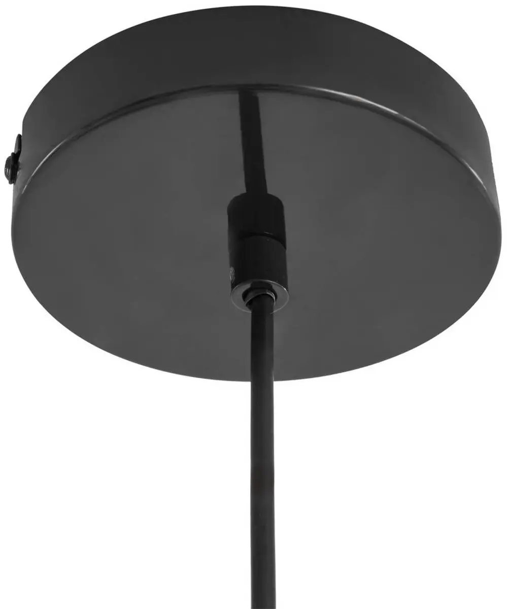 Lindby Hanglamp Metaal 1 Licht E27 - 27cm - Ø35cm - Zwart