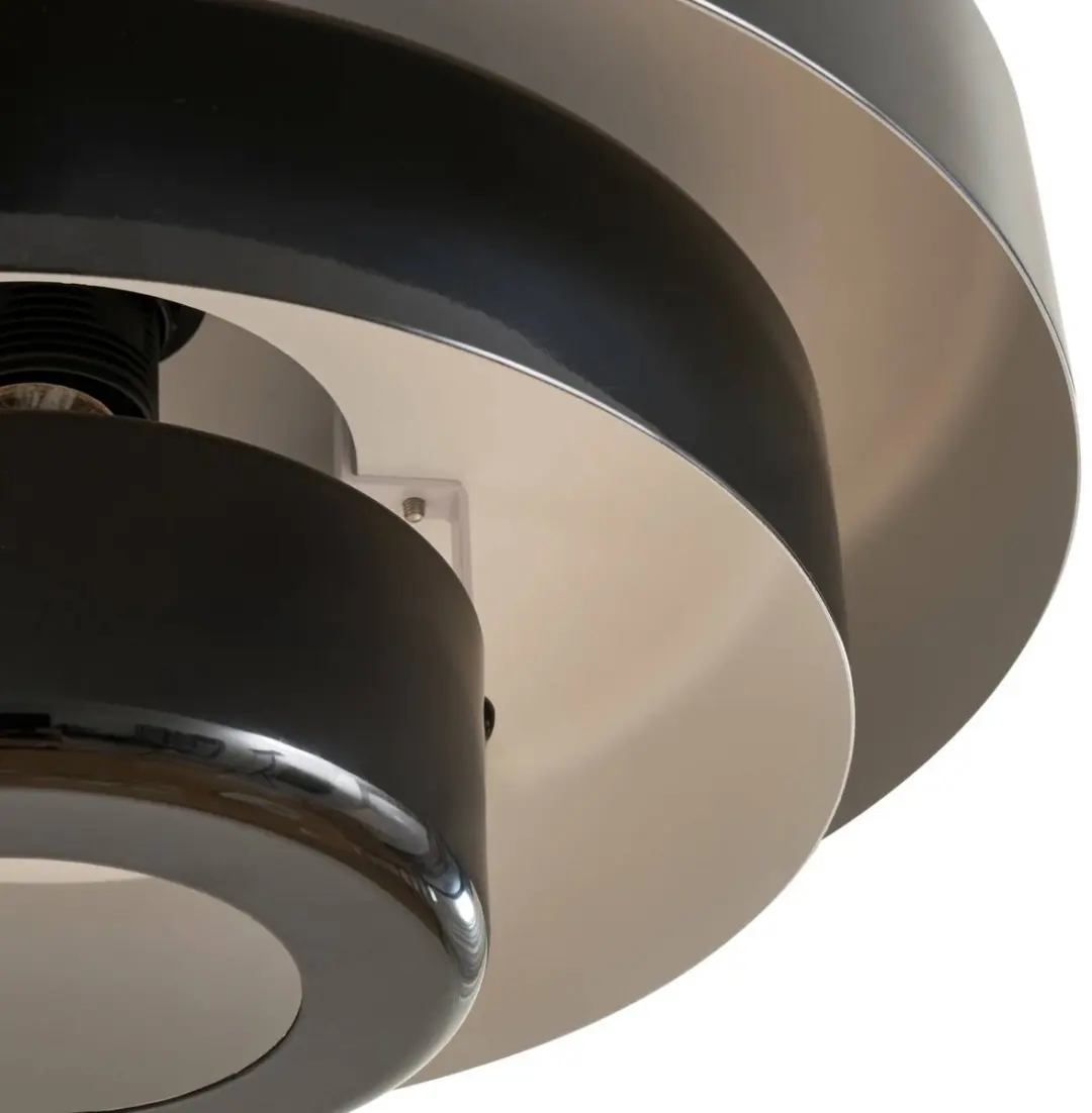 Lindby Hanglamp Metaal 1 Licht E27 - 27cm - Ø35cm - Zwart