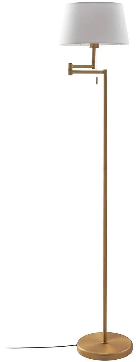 Lindby Vloerlamp 1 Licht E27 - 154cm - Brons/Wit