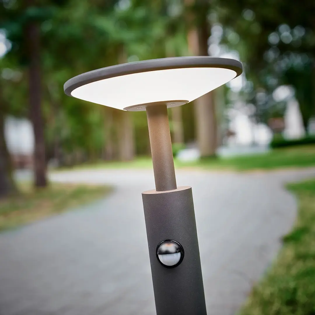 Lucande LED Buitenlamp 13W - 60cm Antraciet/Opaal