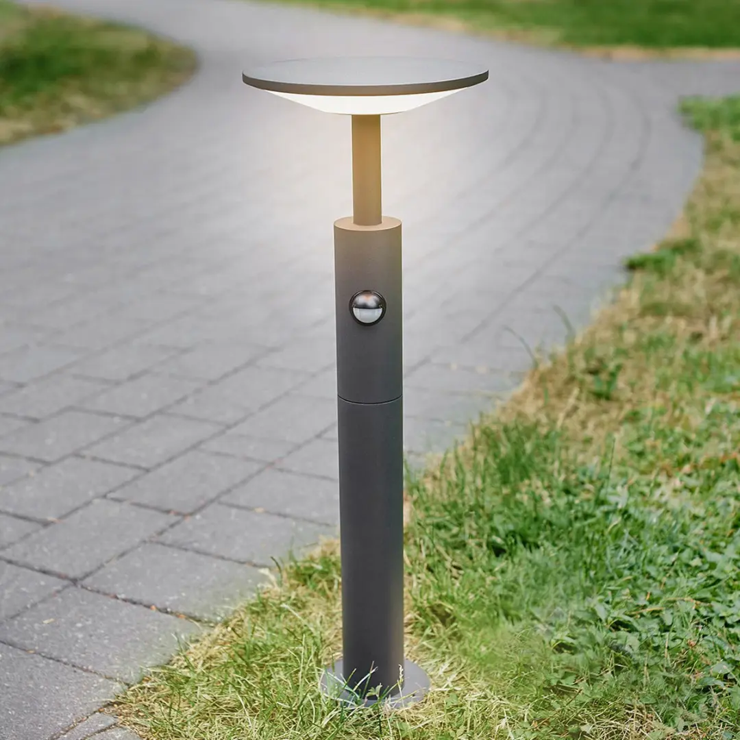 Lucande LED Buitenlamp 13W - 60cm Antraciet/Opaal