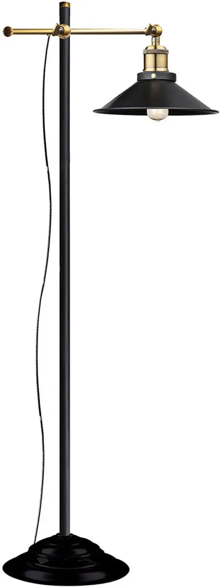 Globo Lenius Vloerlamp E27 - Zwart