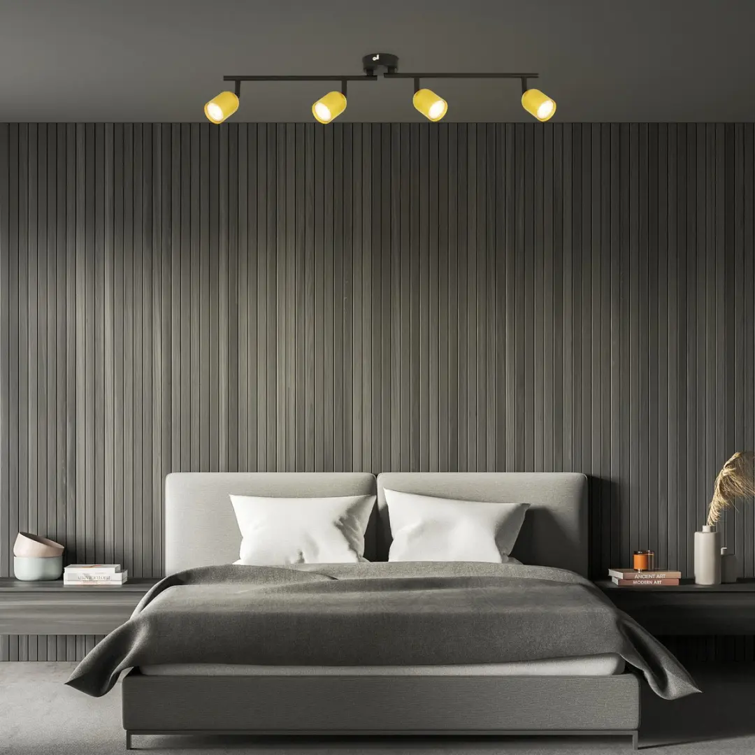Briloner Plafondlamp 2145047 - 4x GU10 - Zwart-goud