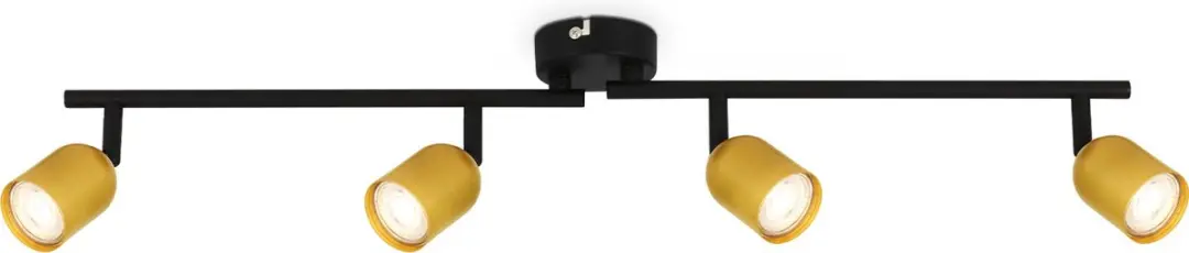 Briloner Plafondlamp 2145047 - 4x GU10 - Zwart-goud