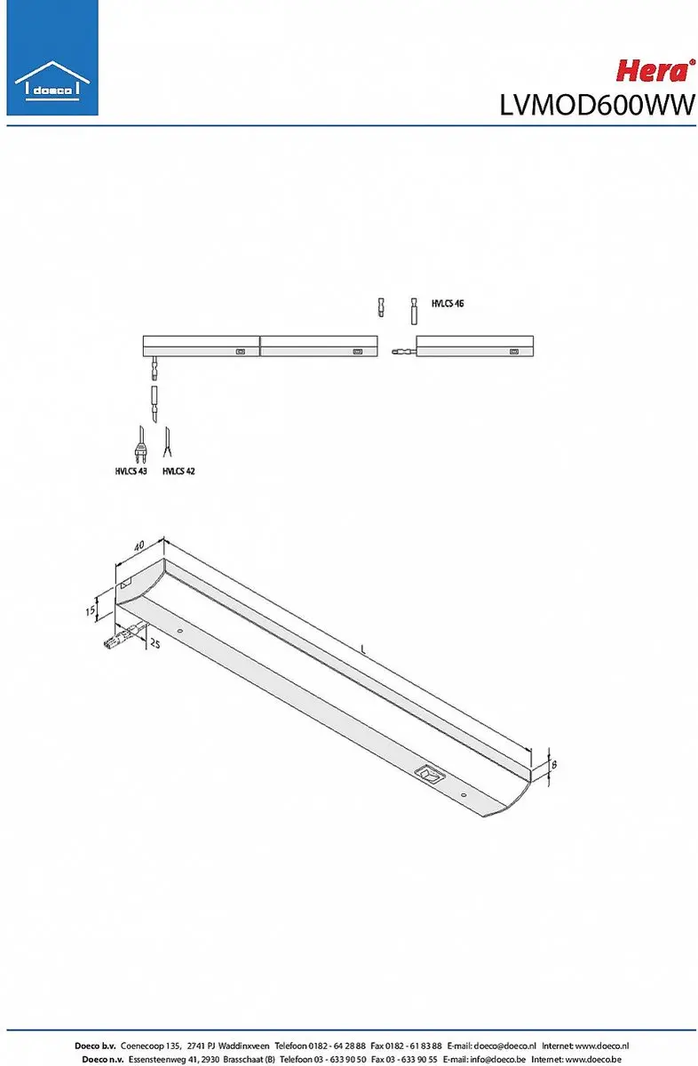 Hera Led Modulite F 230V - Wit licht