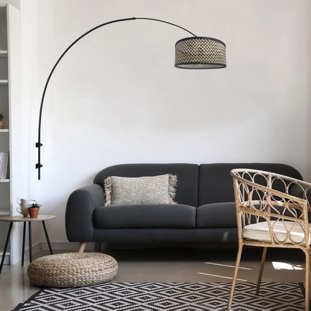 Steinhauer Sparkled Light 3695ZW Wandlamp - 145cm - Beige/Zwart