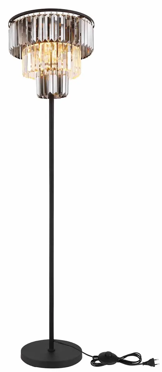 Globo Naxis Vloerlamp - 3 Lichtpunten - Ø40cm - Zwart