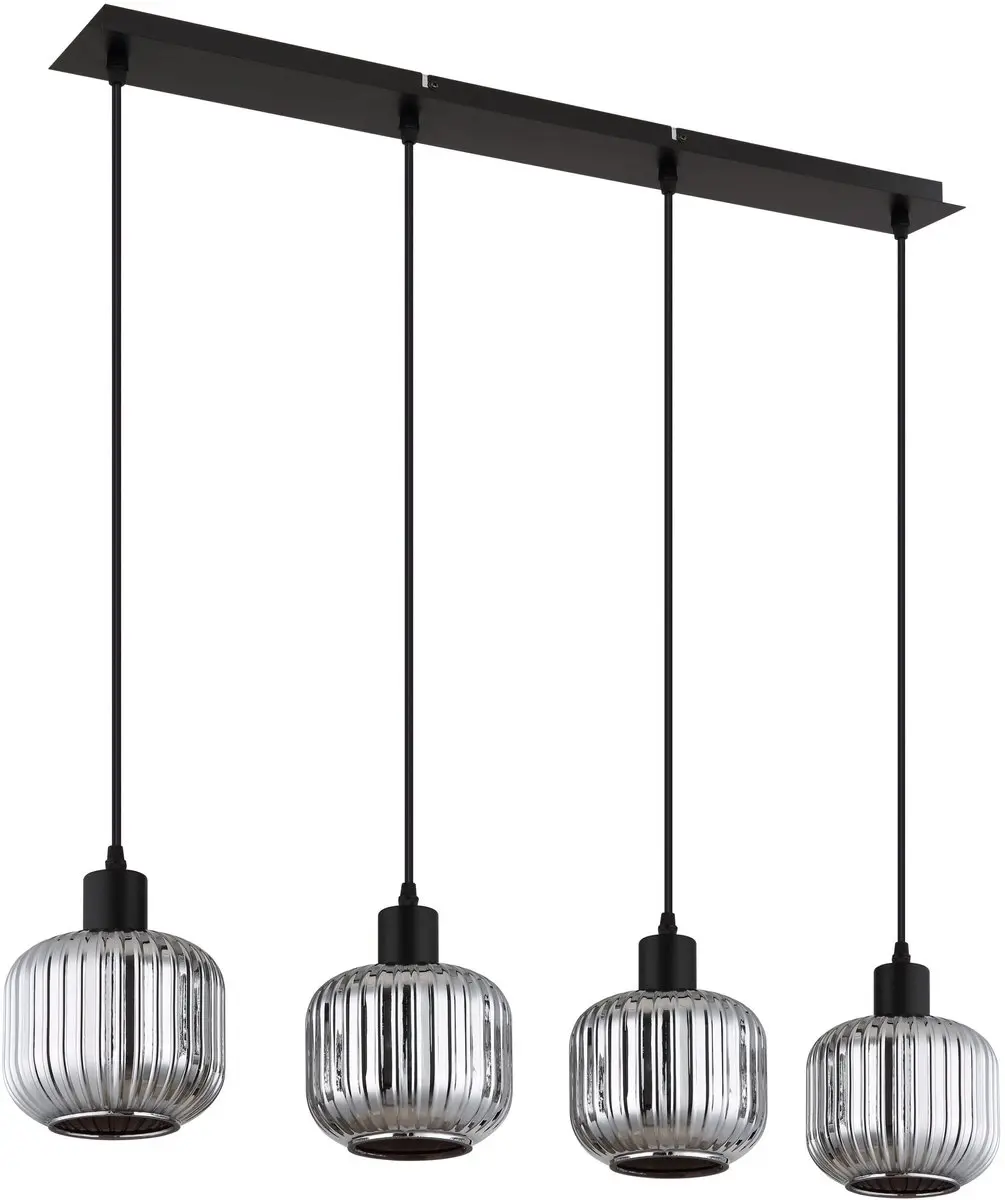 Globo TOM Hanglamp - 4x E14 - Zwart