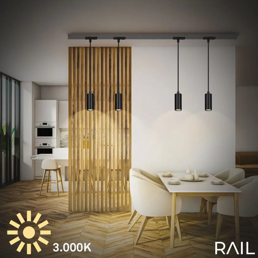 Briloner Railverlichting Uitbreiding Hanglamp 130cm - 9W - Zwart