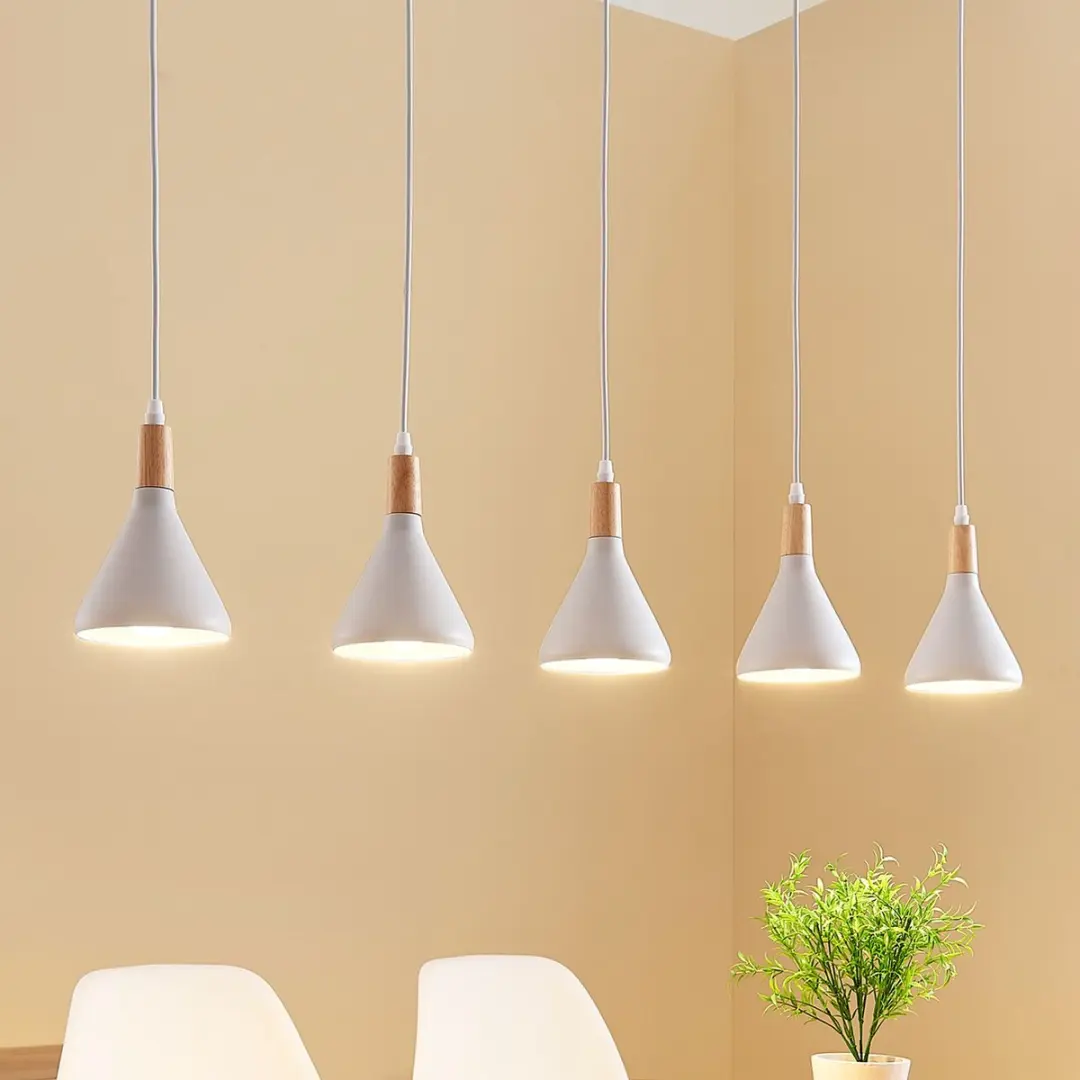 Lindby Hanglamp 5-licht Metaal Hout