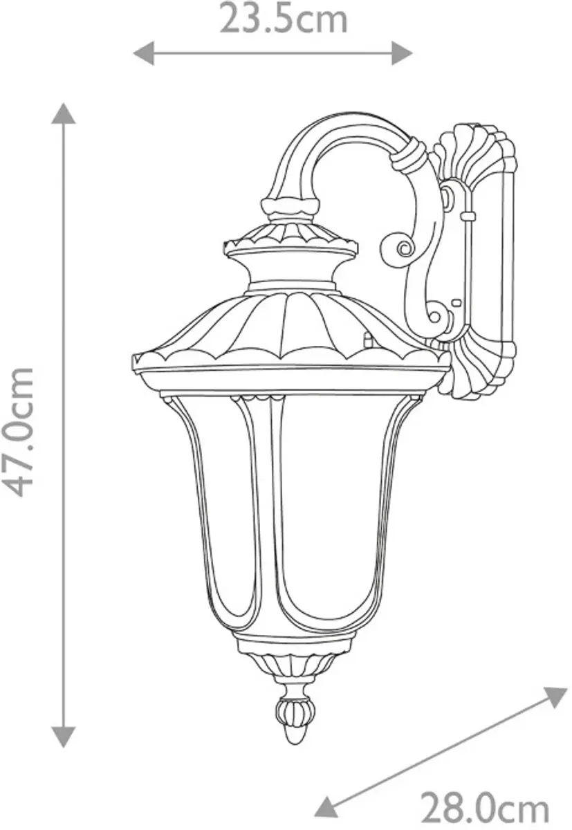 Elstead Chicago LED Wandlamp E27 60W - IP44 Textured Black