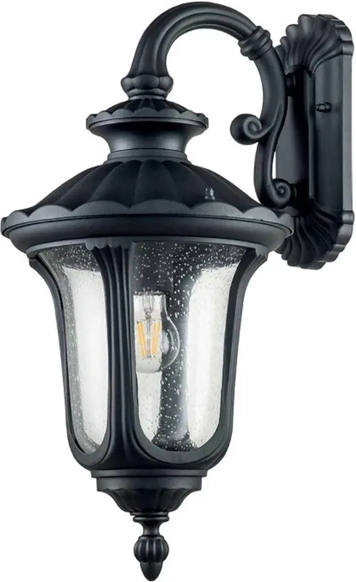 Elstead Chicago LED Wandlamp E27 60W - IP44 Textured Black - afbeelding 6 van 6