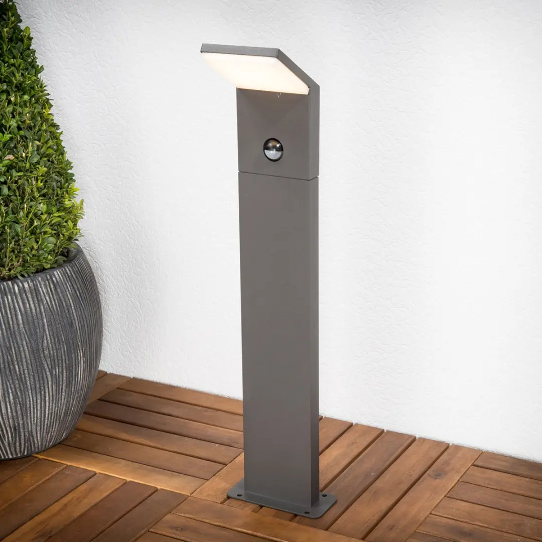 Lucande Padverlichting Zuillamp 8.5W - 60cm - Grafietgrijs/Wit