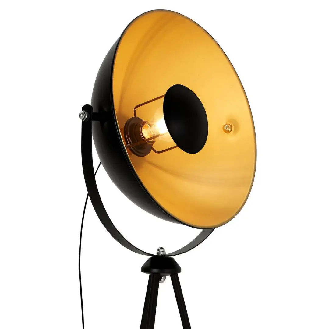 Briloner Sand Vloerlamp - Zwart-Goud 148cm