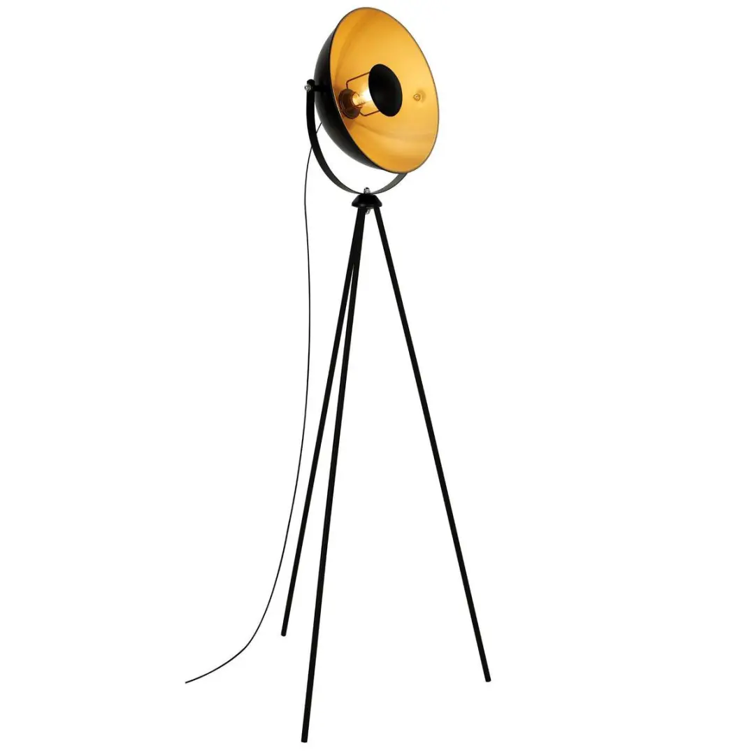 Briloner Sand Vloerlamp - Zwart-Goud 148cm
