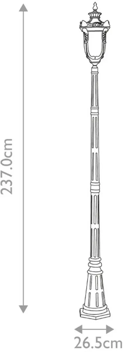 Elstead LED Tuin Pilaar Philadelphia - 3x E14 60W - Ø26,5cm - Old Bronze
