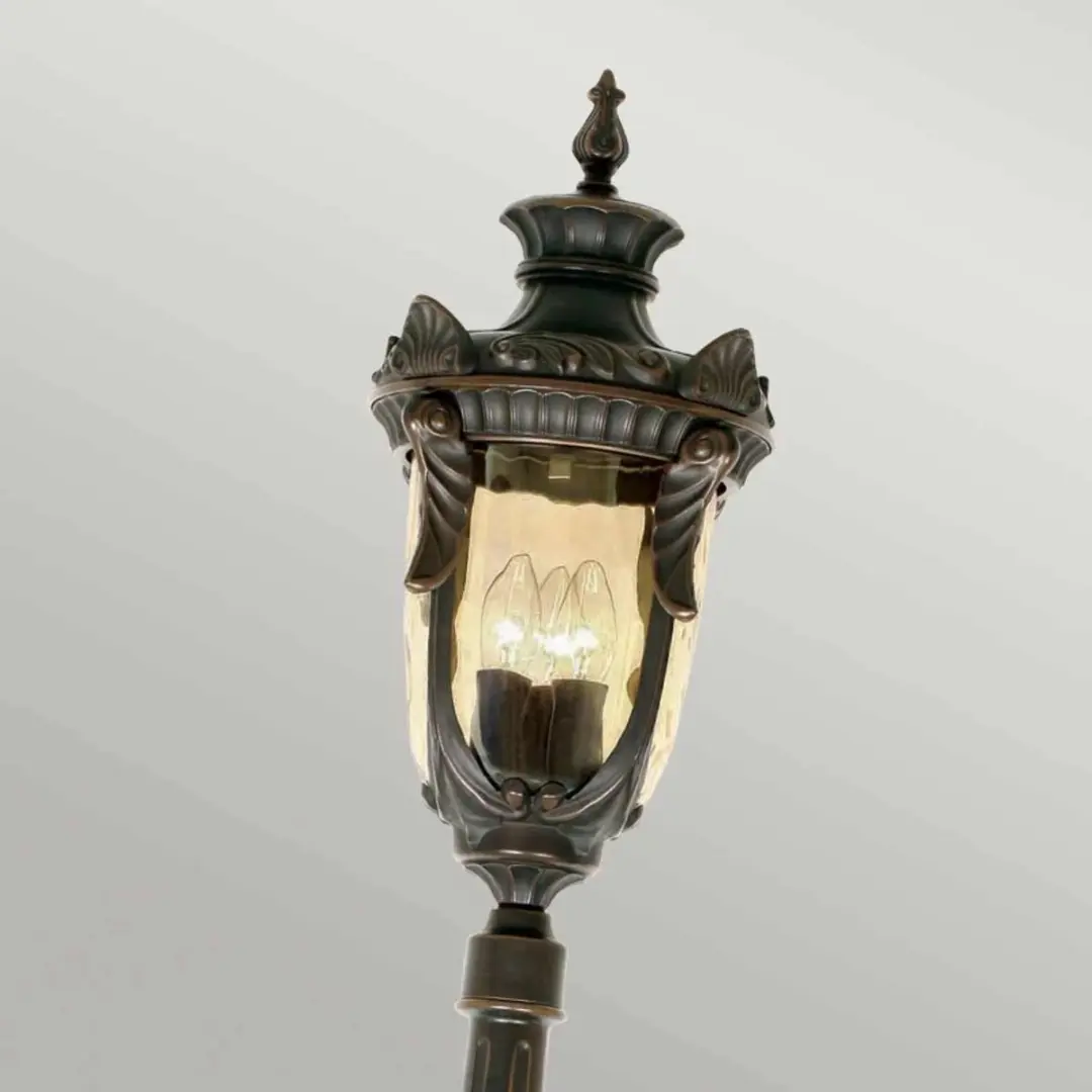 Elstead LED Tuin Pilaar Philadelphia - 3x E14 60W - Ø26,5cm - Old Bronze