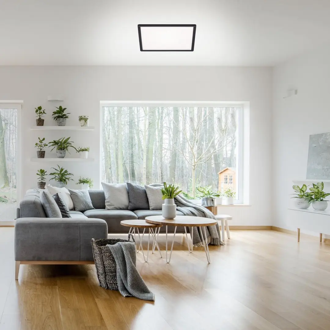 Briloner Slim LED Plafonnière 22W - 42cm - Zwart
