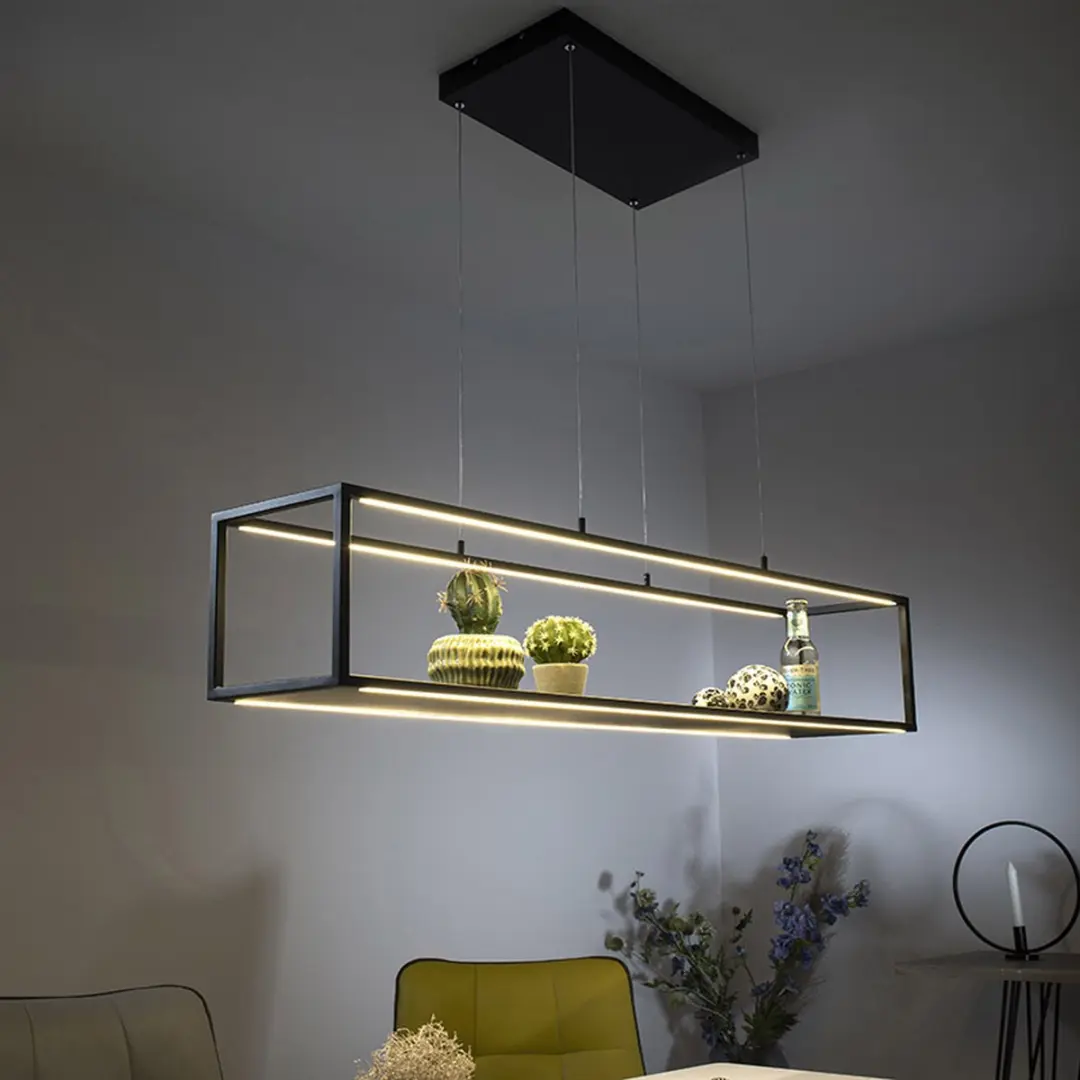 Paul Neuhaus Conni Hanglamp 105cm - Zwart - 4 Lichtpunten