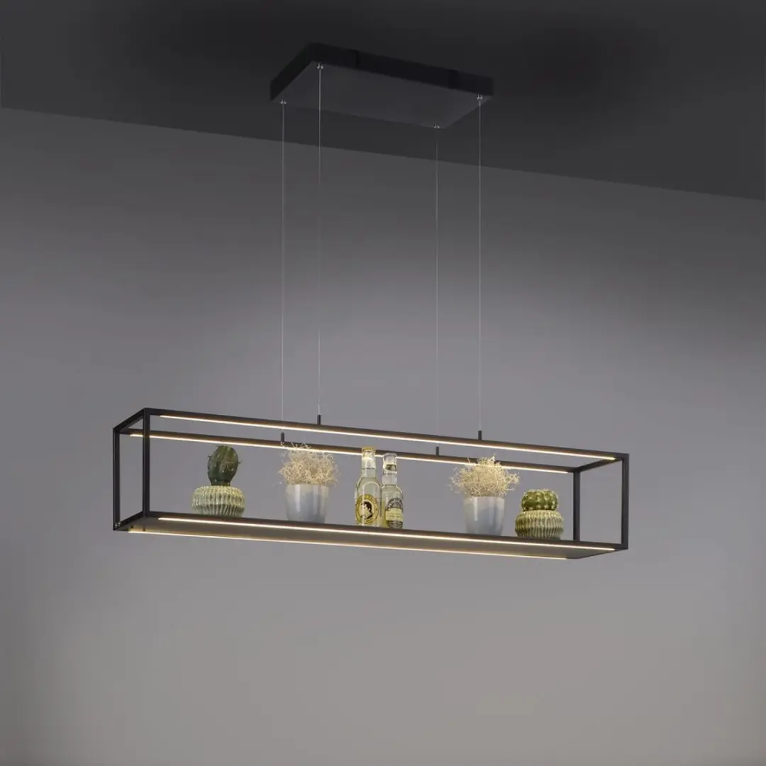 Paul Neuhaus Conni Hanglamp 105cm - Zwart - 4 Lichtpunten - afbeelding 6 van 6