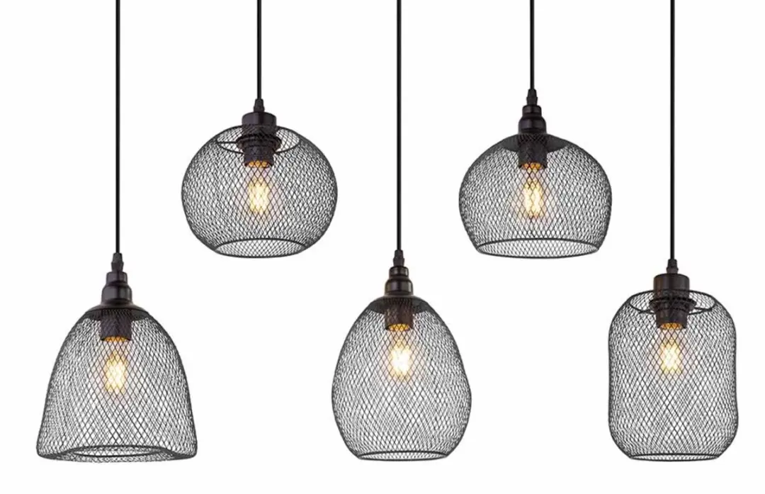 Globo Anya Hanglamp E27 - 5 Lichtpunten - Ø240cm - Zwart