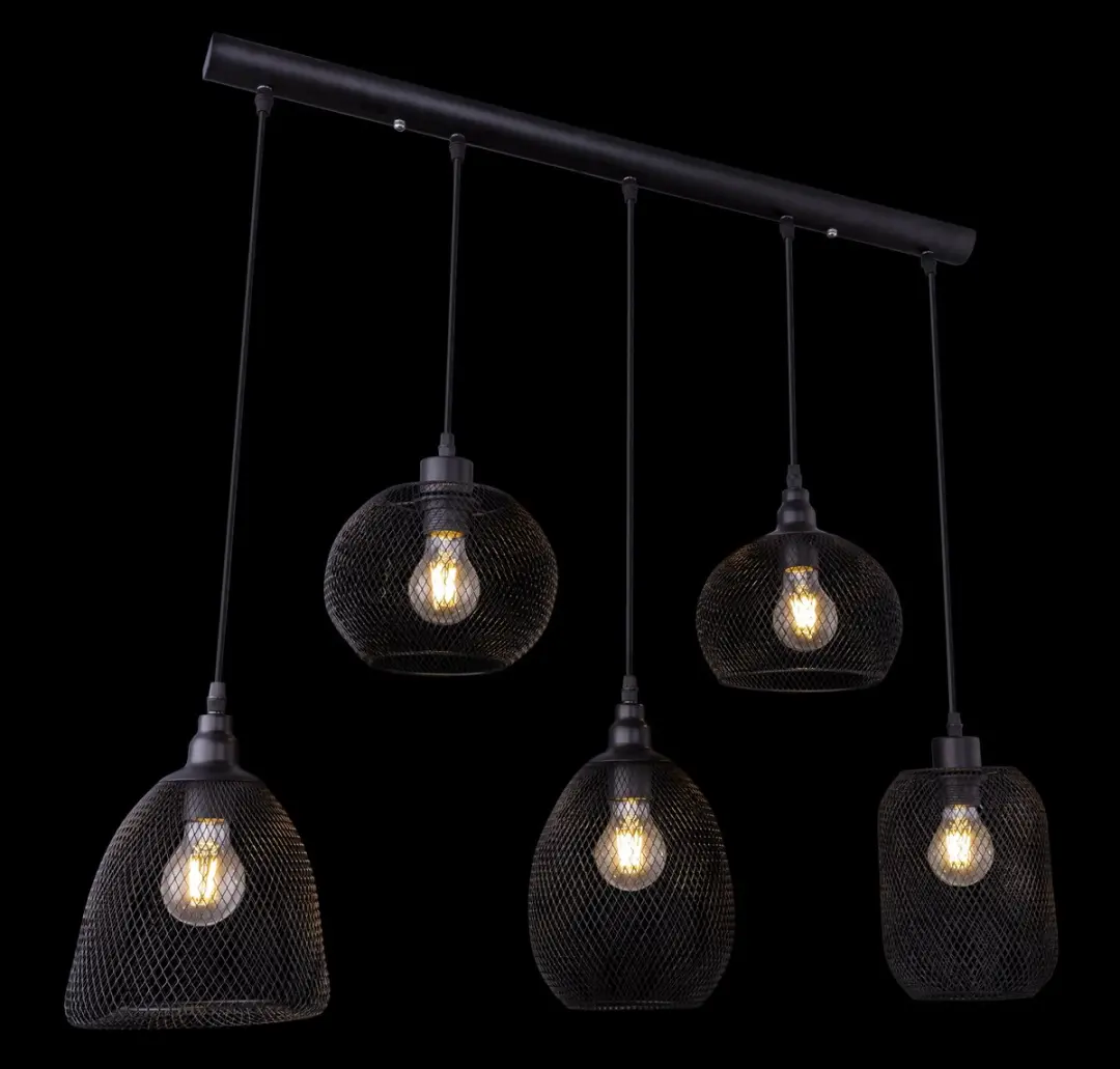 Globo Anya Hanglamp E27 - 5 Lichtpunten - Ø240cm - Zwart - afbeelding 6 van 6