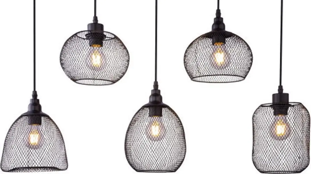 Globo Anya Hanglamp E27 - 5 Lichtpunten - Ø240cm - Zwart