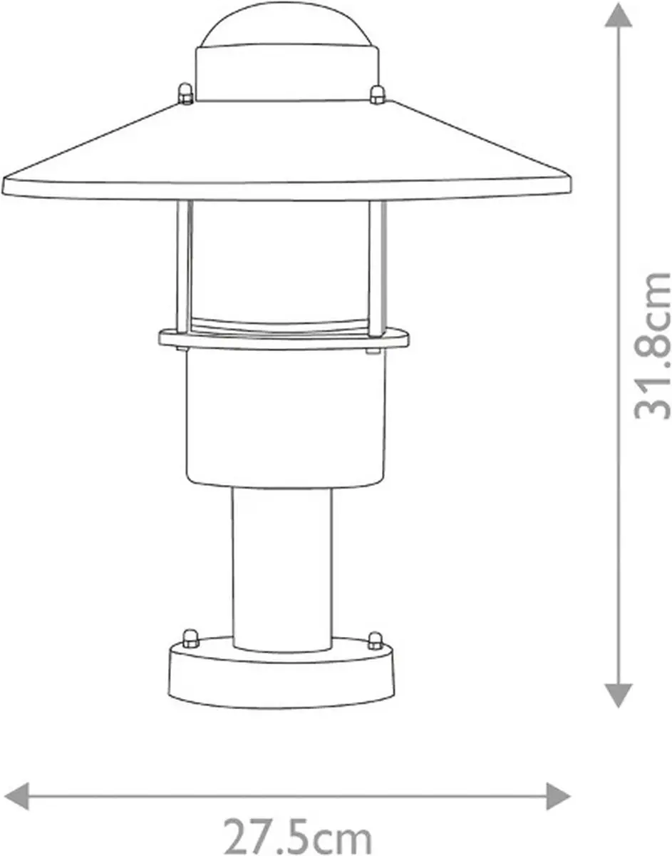 Elstead Mini LED Tuin Pilaar Klampenborg E27 - 60W - IP44 - Zwart
