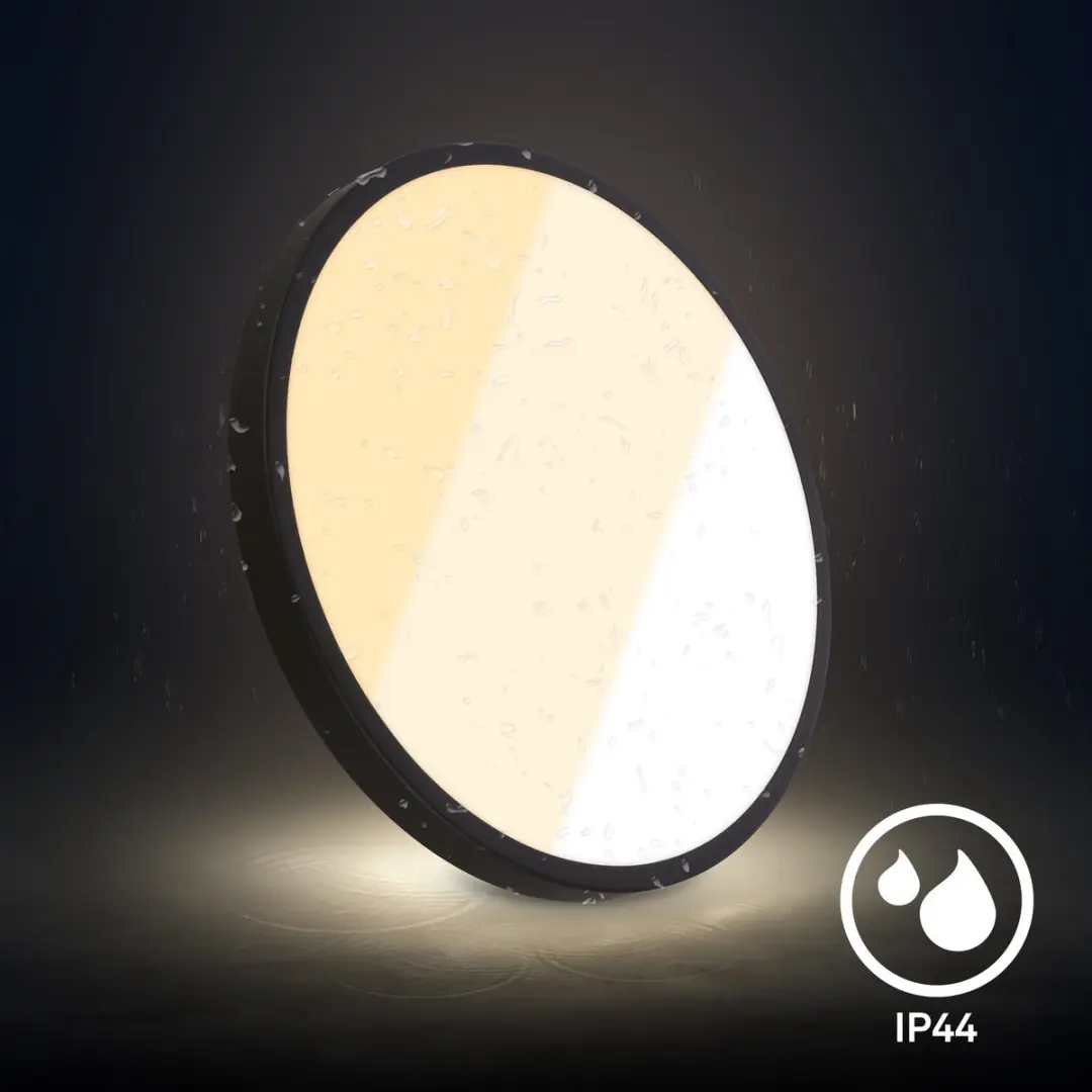 Briloner Shine CTS Plafondlamp Badkamer - Ø24cm - Zwart