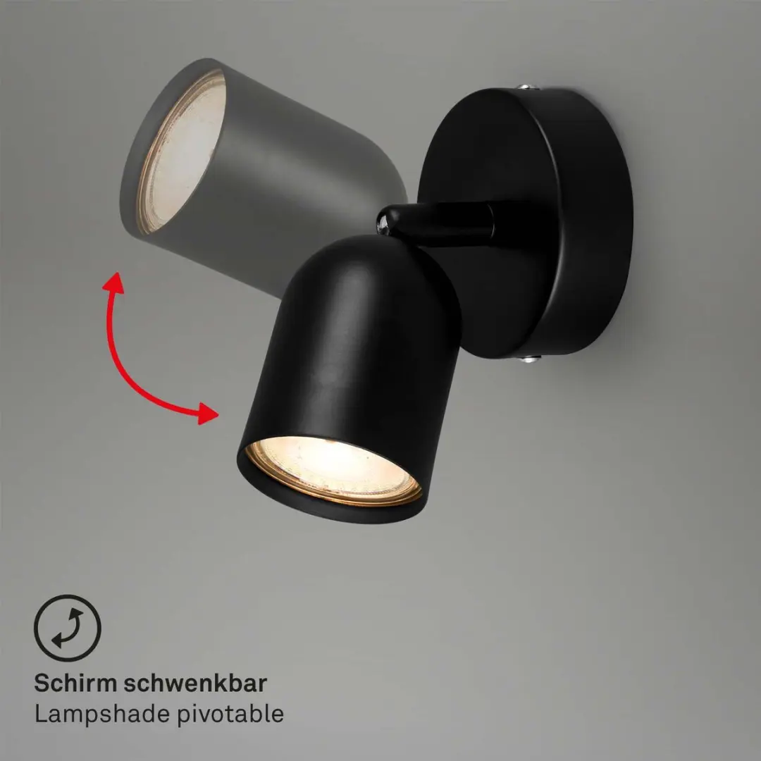 Briloner Spot GU10 9W - 8cm Zwart