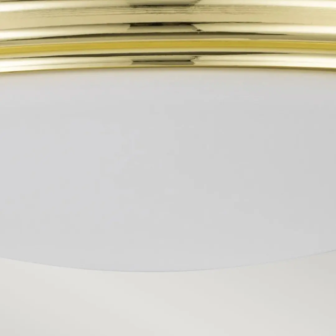 Elstead Brompton LED Badkamerarmatuur 5.7W - 600lm - IP44 - Mat Glas - Polished Brass - afbeelding 6 van 6