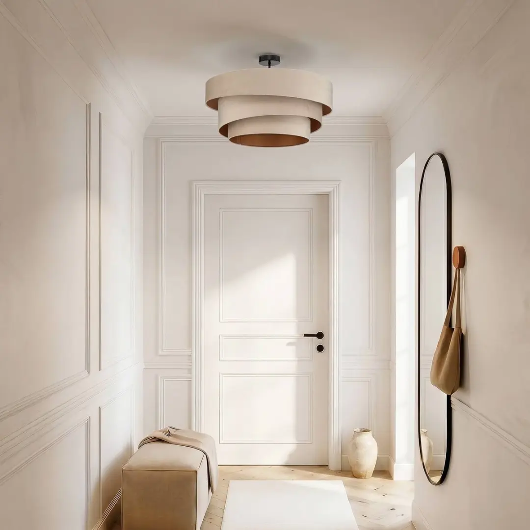 Lindby Plafondlamp 3 Lichtpunten 56cm - Crème/Goud