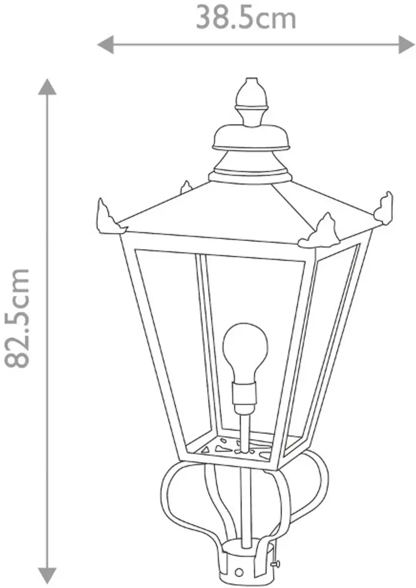Elstead Lighting Wilmslow LED Tuinpilaar E27 60W - Zwart