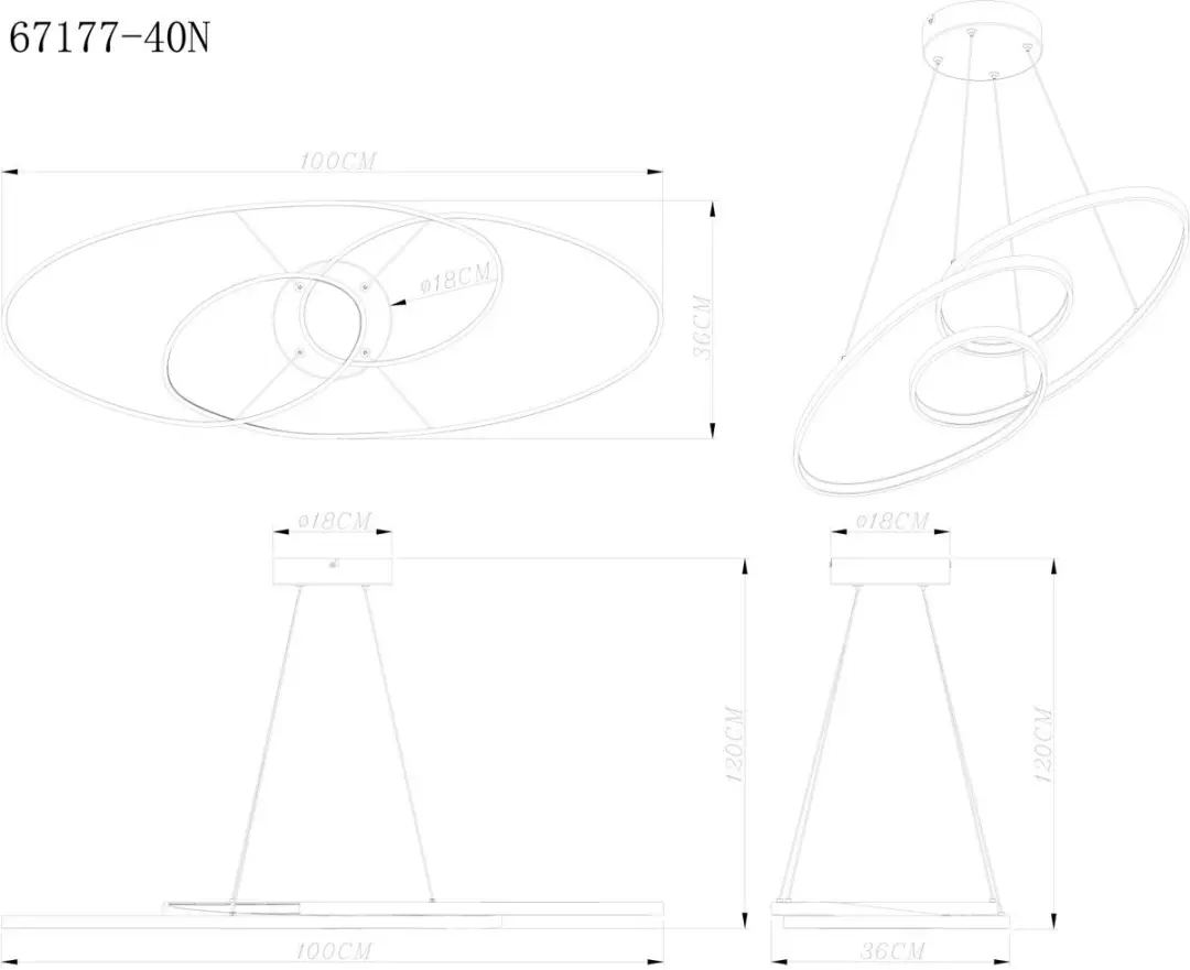 Globo Spira Hanglamp - Zilver - LED - 1 Lichtpunt