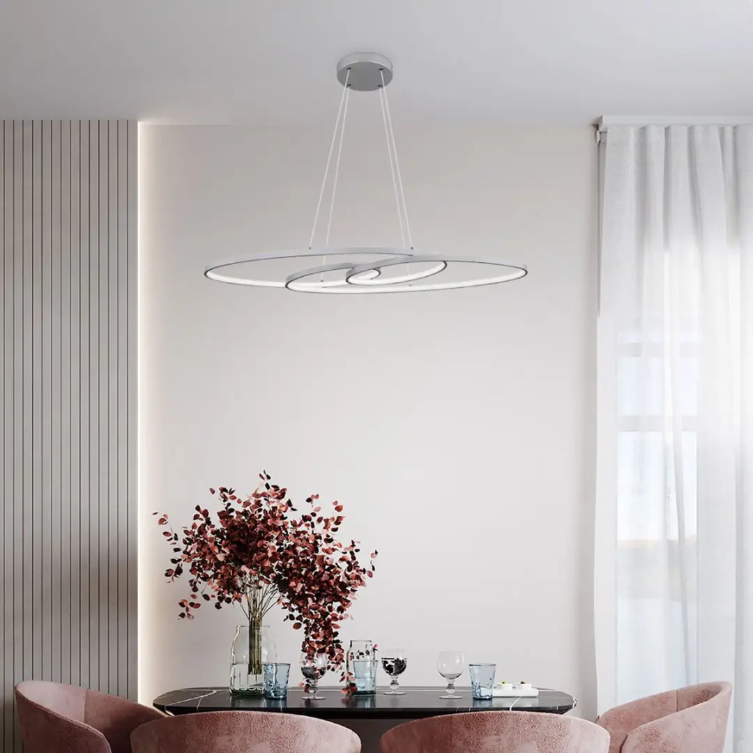 Globo Spira Hanglamp - Zilver - LED - 1 Lichtpunt