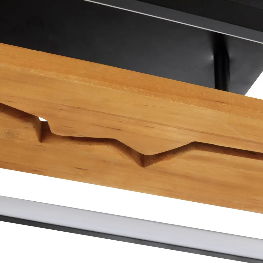 Brilliant Thunder Plafondlamp LED 50W - Zwart/Hout