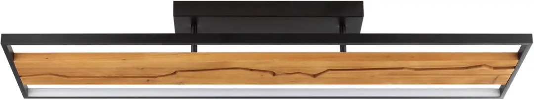 Brilliant Thunder Plafondlamp LED 50W - Zwart/Hout