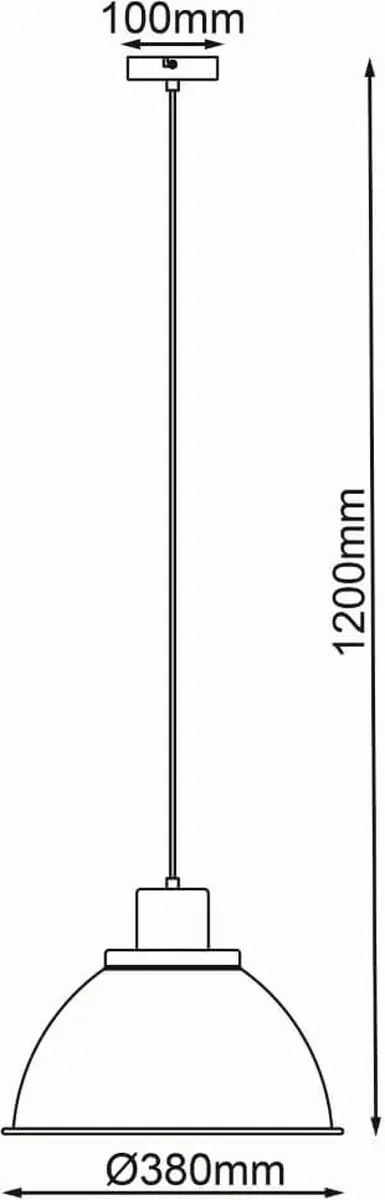 Brilliant Erena Hanglamp 38cm - Rood Metaal/Hout