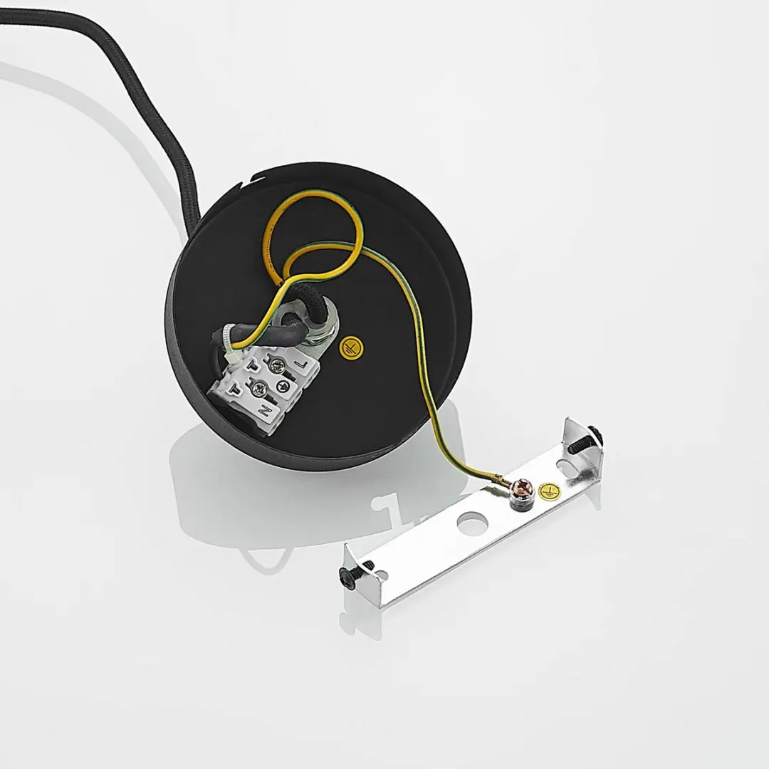 Lindby Hanglamp 1 Licht E27 - Zwart/Goud