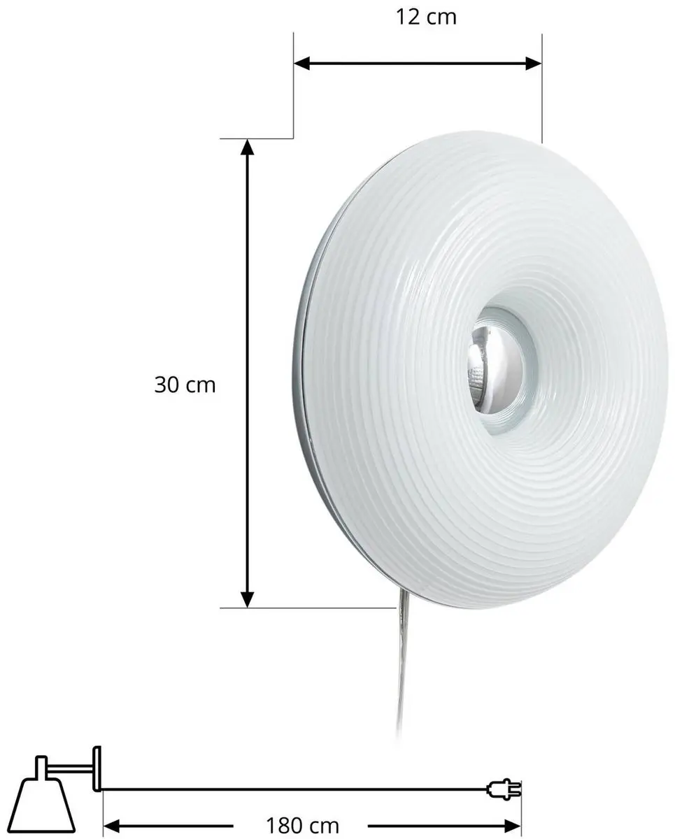 Lindby LED Wandlamp 1 Licht 30cm - Wit/Chroom