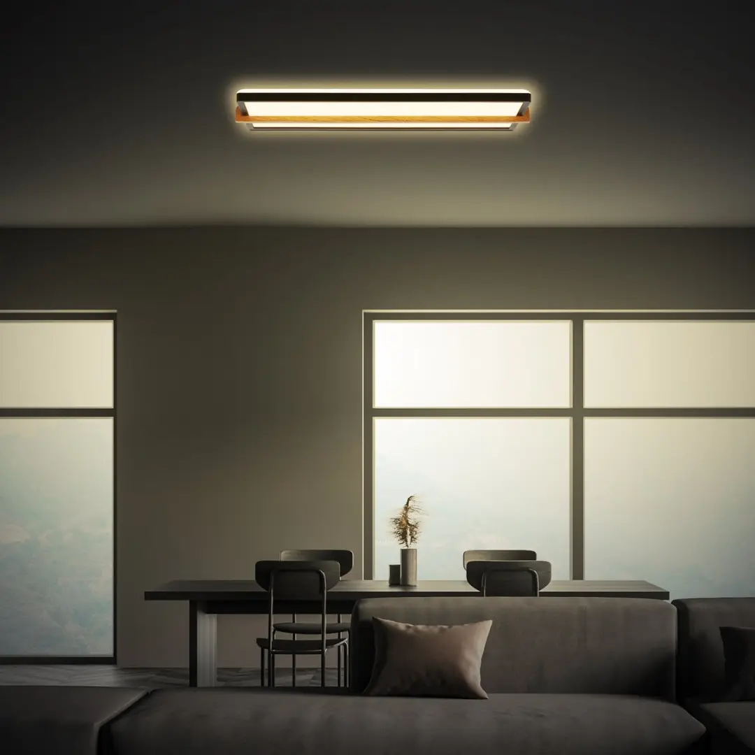 Briloner Remsa LED Plafonnière 18W - 60,5cm Zwart